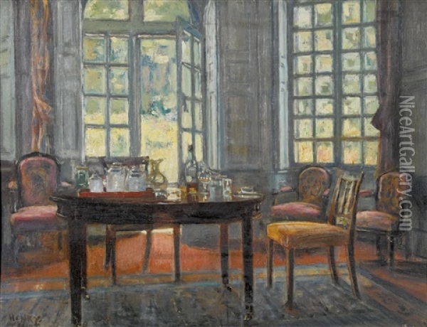 Un Apres-midi (interieur) Oil Painting - Charles Henry Tenre