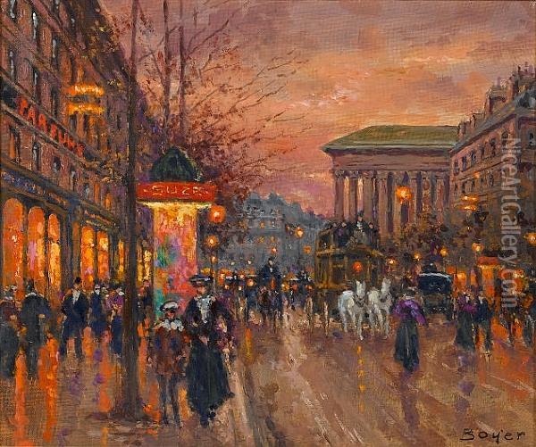 Near The Madeleine, Paris Oil Painting - Emile Boyer