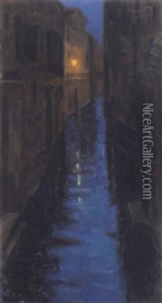 Nacht Oil Painting - Eugen Schroth