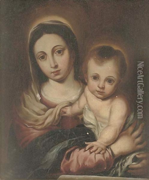 The Madonna and Child 3 Oil Painting - Bartolome Esteban Murillo