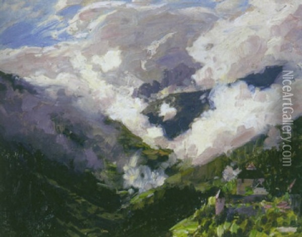 Tiroler Tal Oil Painting - Alexander Max Koester