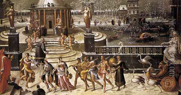 The Triumph of Winter c. 1568 Oil Painting - Antoine Caron