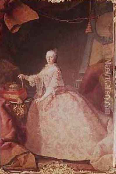 Empress Maria Theresa Oil Painting - Martin II Mytens or Meytens