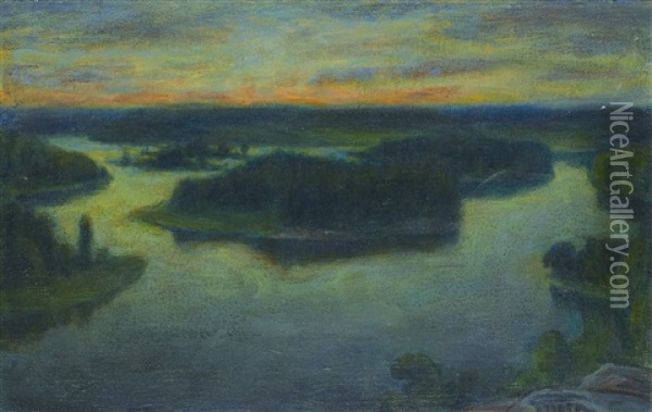 Replik Av Sommarnatt 1895 Oil Painting - Prince (Napoleon Nicolaus) Eugen