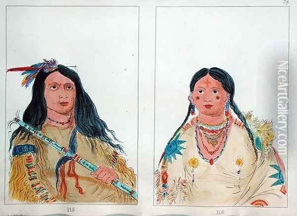 North American Indians Oil Painting - George Catlin