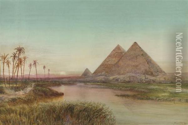 Pyramids Of Gizah Oil Painting - Henry Andrew Harper