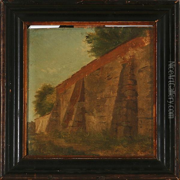Etruscan Town Wall Oil Painting - Thorald Laessoe