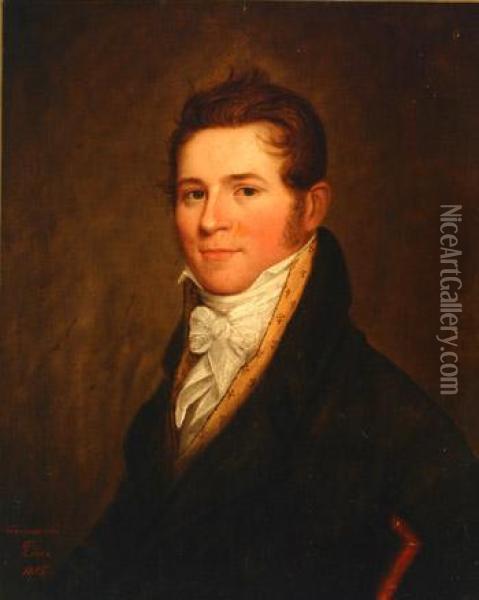 Portrait Of A Gentleman Oil Painting - Ethan Allen Greenwood