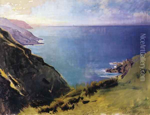 Cornish Headlands Oil Painting - Abbott Handerson Thayer