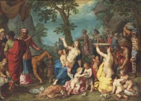 The Gathering Of Manna Oil Painting - Hendrik van Balen