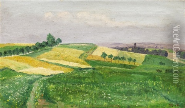 Letni Krajina Oil Painting - Jan B. Minarik