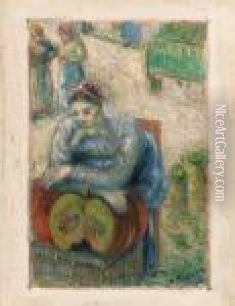 La Marchande De Potirons, Pontoise Oil Painting - Camille Pissarro