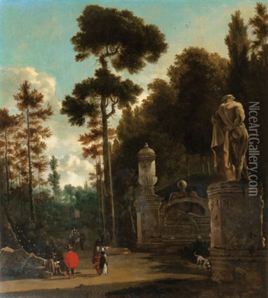Stately Park Oil Painting - Isaac de Moucheron