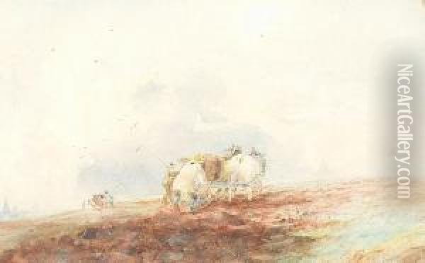 Ploughing Oil Painting - Jan David Col