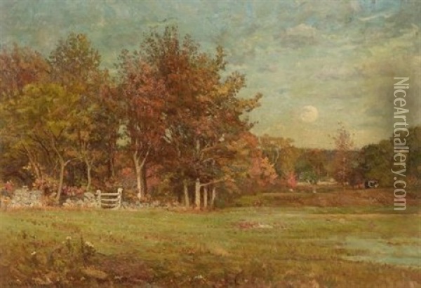 An Autumn Landscape Oil Painting - John Joseph Enneking