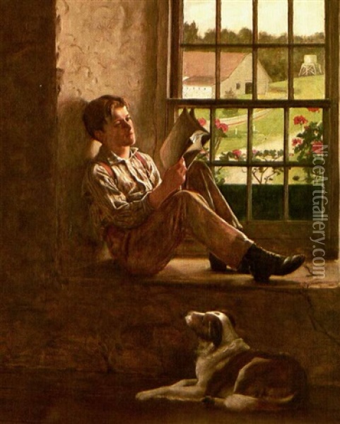 The Study Hour Oil Painting - John George Brown