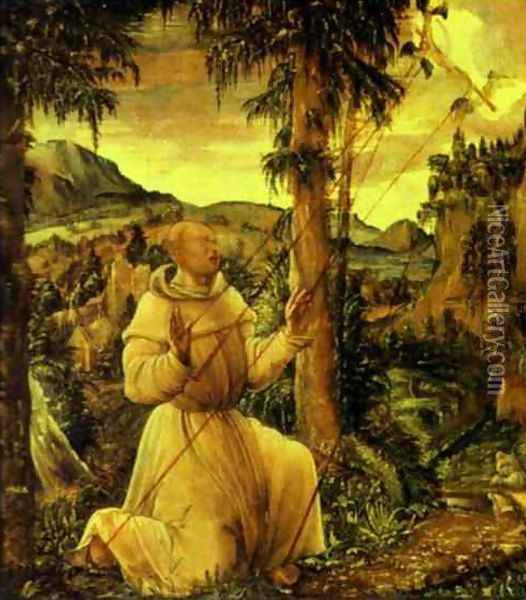 The Stigmatization of St. Francis Oil Painting - Albrecht Altdorfer