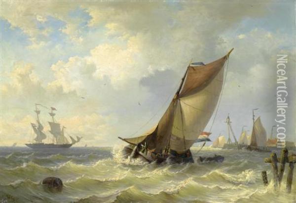 Marine. Oil Painting - Willem Jun Gruyter