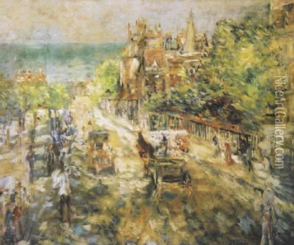 Promenade Au Bord De Mer Oil Painting - Alexis Paul Arapov