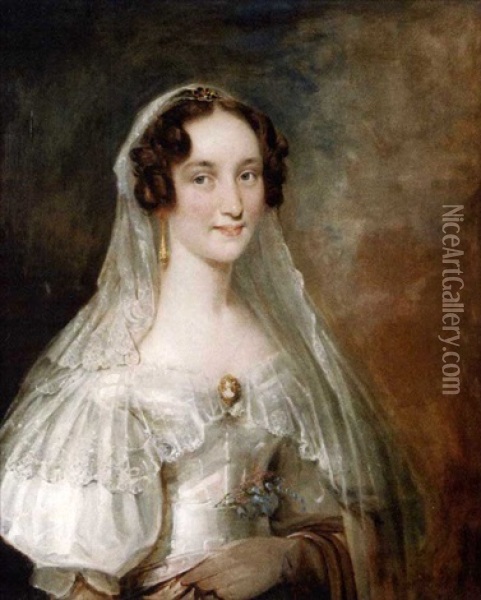 The Bride Oil Painting - John Linnell