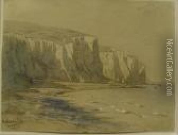 Kreidefelsen Von Dover Oil Painting - Eduard Hildebrandt
