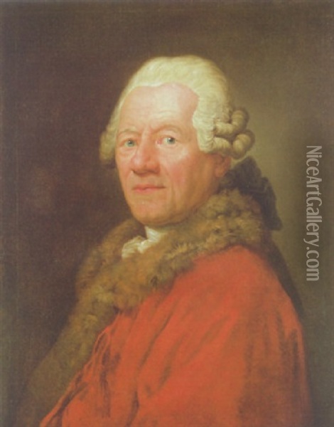 Portrat Des Komponisten Christoph Willibald Gluck Oil Painting - Anton Graff