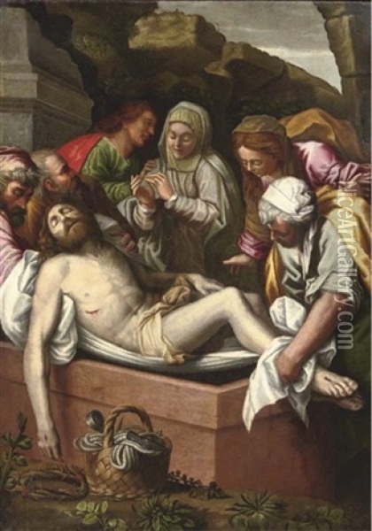 The Entombment Of Christ Oil Painting -  Correggio