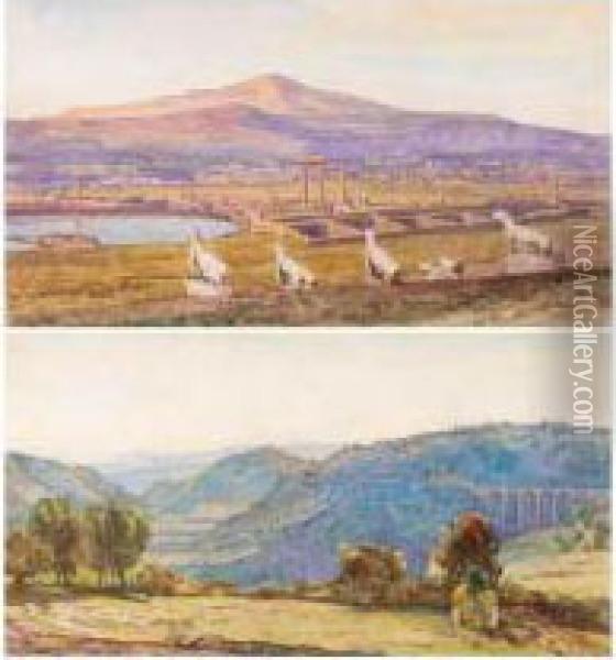 A Folio Of Watercolours Of Greek Views Oil Painting - Herbert Hughes Stanton