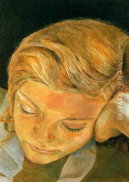 Girl Reading Oil Painting - Lucian Freud