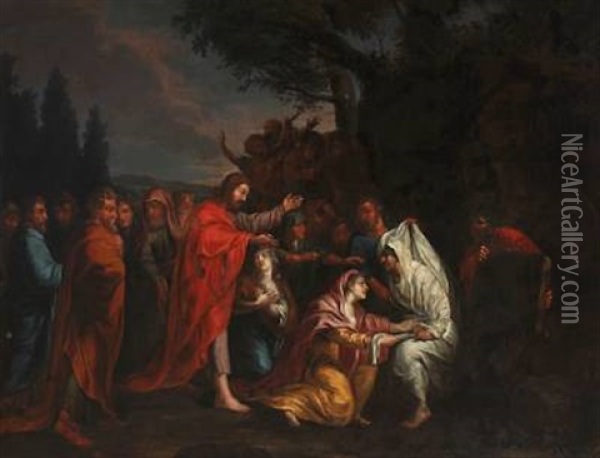 The Raising Of Lazarus Oil Painting - Jens Thrane the Younger