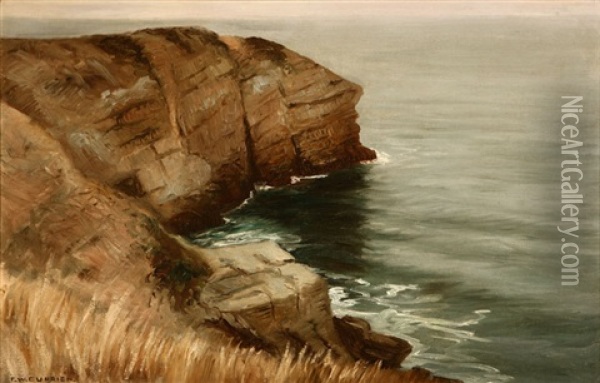 The Shadow Of The Cliff, California Oil Painting - Frank William Cuprien