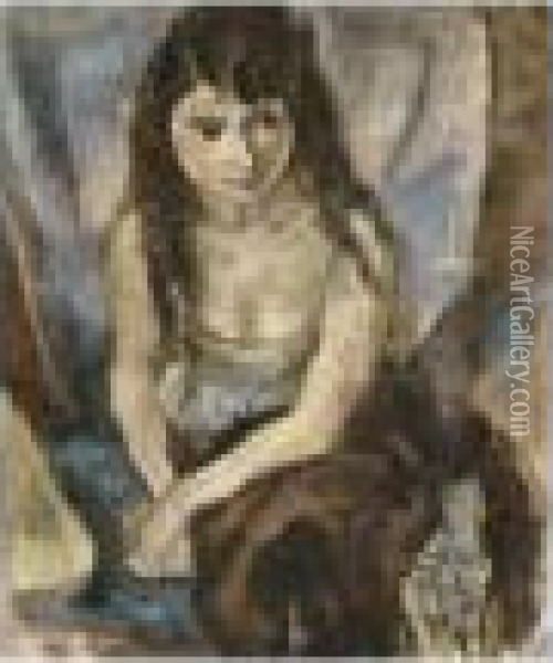 Jeune Femme Oil Painting - Jules Pascin