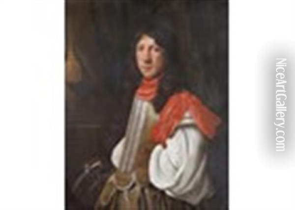 Portrait Of A Gentleman, Traditionally Identified As A Member Of The Van Tuyll Ban Serooskerken Family Oil Painting - Gerrit Van Honthorst