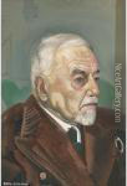 Portrait Of Man Oil Painting - Boris Dimitrevich Grigoriev