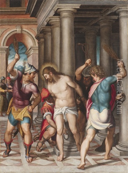 Geiselung Christi Oil Painting - Orazio Samacchini