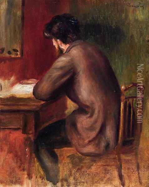 Posthumous Portrait Of Frederic Bazille Oil Painting - Pierre Auguste Renoir