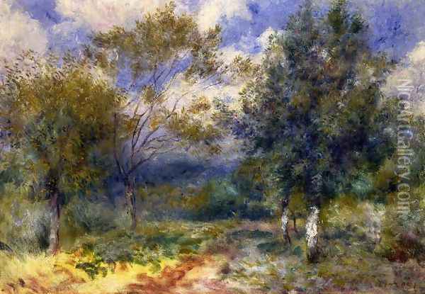 Sunny Landscape Oil Painting - Pierre Auguste Renoir