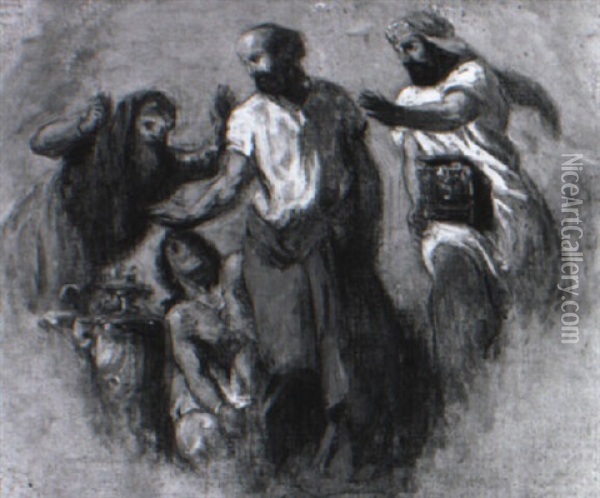Hippocrate Refusant Les Presents Du Roi De Perse Oil Painting - Pierre Andrieu