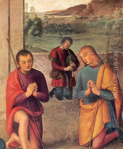 The Presepio Detail 1498 Oil Painting - Pietro Vannucci Perugino