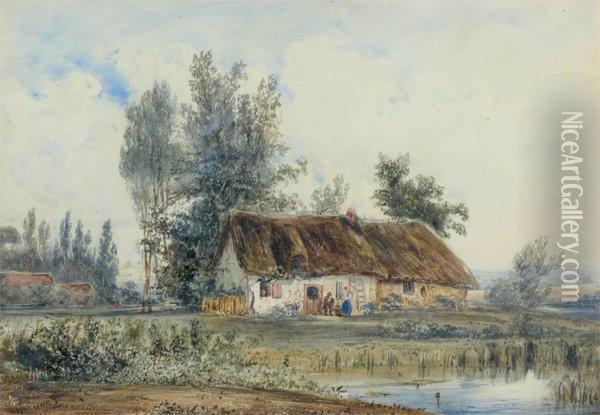 Paysage Oil Painting - Louis Godefroy Jadin