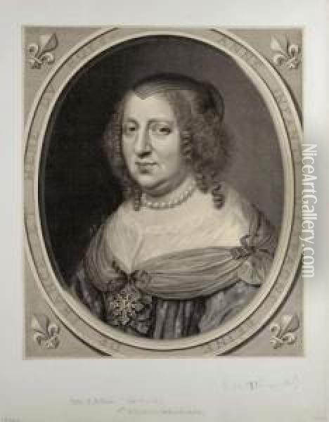 Anne D'autriche, Reine De France Oil Painting - Robert Nanteuil