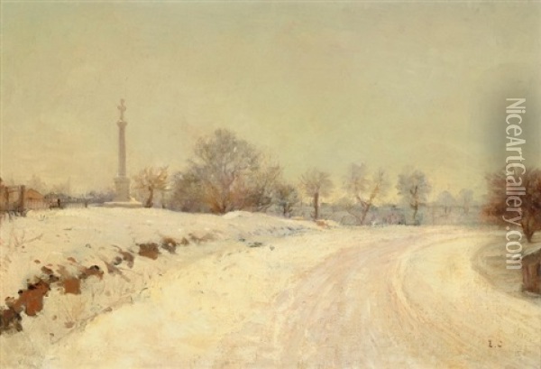 Winterlandschaft Oil Painting - Edouard Castres