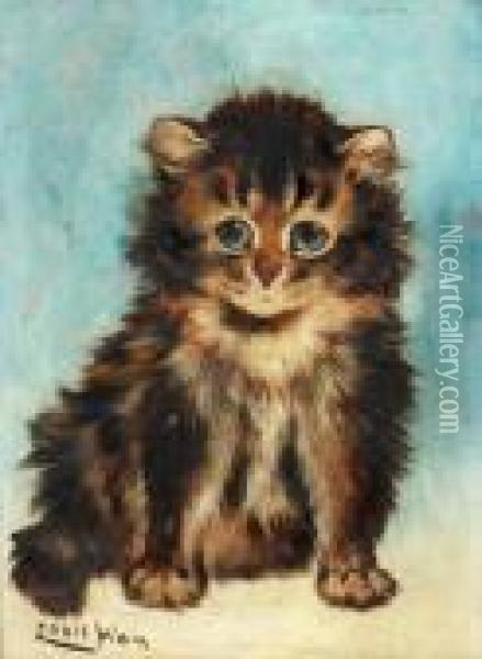 What A Wonderful World This Is! Oil Painting - Louis William Wain