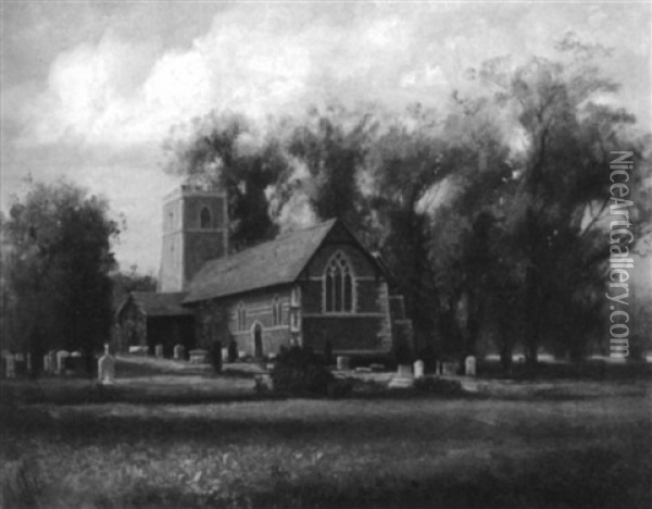 Bowdoin College Chapel Oil Painting - Harrison Bird Brown