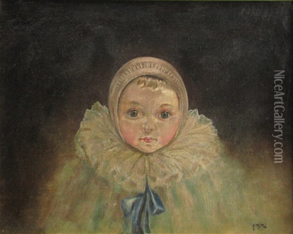 Child Portrait Oil Painting - Misu Teisanu