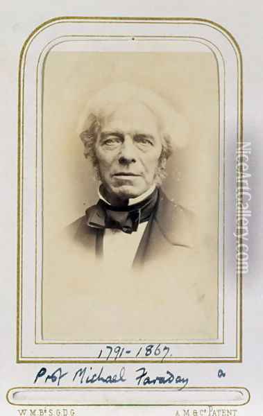 Portrait of Michael Faraday (1791-1867) Oil Painting - J.C. Watkins