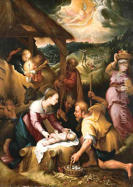 The Adoration of the Shepherds Oil Painting - Denys Calvaert