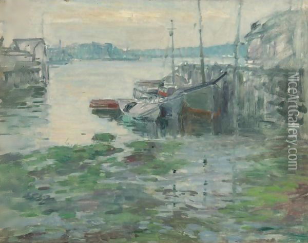 Gloucester Harbor 2 Oil Painting - Paul Cornoyer