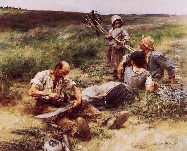The Haymakers 2 Oil Painting - Leon Augustin Lhermitte