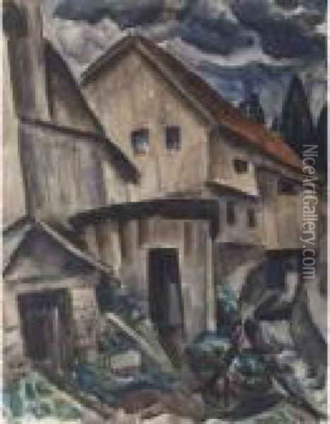 A Bavarian Village Oil Painting - Leo Gestel